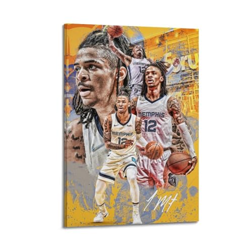 Ja Morant Basketball Star Kunst Posters Leinwand Zimmer Schöne Wand Kunstdrucke Home Moderne Dekorationen 08x12inch(20x30cm) von DESAKMQR