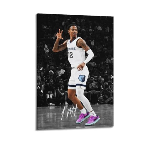Ja Morant Basketball Star Poster Kunst Leinwand Gemälde Dekorative Gemälde Wandfotos Home Moderne Dekorationen 24x36inch(60x90cm) von DESAKMQR
