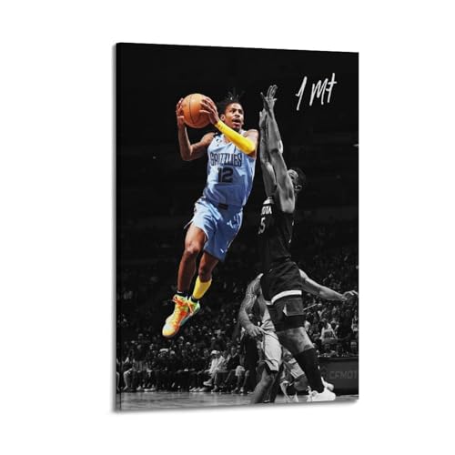 Ja Morant Klassisches Action-Posters Leinwand Zimmer Schöne Wand Kunstdrucke Home Moderne Dekorationen 12x18inch(30x45cm) von DESAKMQR