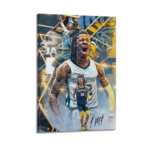 Ja Morant Kunst Poster Home Innendekoration Ölgemälde Leinwand Fototapete Bilder 20x30inch(50x75cm) von DESAKMQR