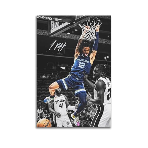 Ja Morant Poster Zimmer Kunst Ästhetik Wandmalerei Leinwand Modernes Schlafzimmer Dekoration 12x18inch(30x45cm) von DESAKMQR