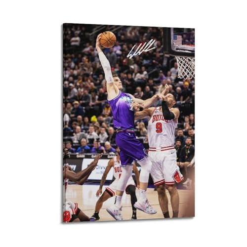 Lauri Markkanen Basketball Star Poster Kunst Gemälde Leinwand Home Decor Schlafzimmer Moderne Dekorationen 20x30inch(50x75cm) von DESAKMQR