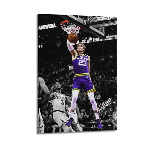Lauri Markkanen Basketball Star Posters Modern Home Schlafzimmer Wand Kunst Dekor Leinwand 24x36inch(60x90cm) von DESAKMQR