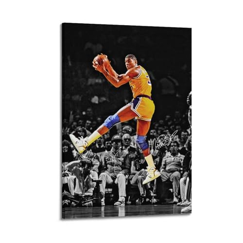 Magic Johnson Basketball Star Posters Wandkunst Leinwanddruck Kunstwerk Schlafzimmer Wohnzimmer Dekoration 12x18inch(30x45cm) von DESAKMQR
