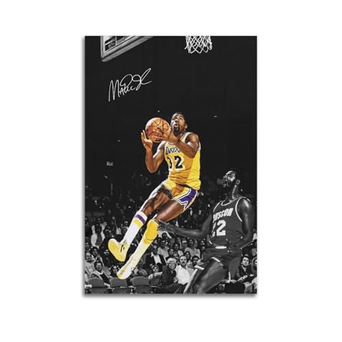 Magic Johnson Klassisches Action-Poster Wandkunst Leinwanddruck Kunstwerk Schlafzimmer Wohnzimmer Dekoration 16x24inch(40x60cm) von DESAKMQR