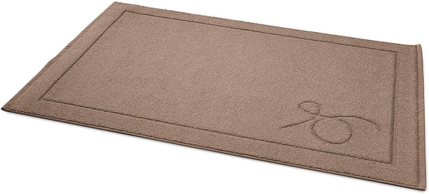 Badematte (50x80cm) (Kakao) DESCAMPS, Extrem weiches Material, fußbodenheizungsgeeignet, schnell trocknend, Baumwolle, Rechteckig, 520 g/m² E Cacao Braun Badteppich Vorleger von DESCAMPS