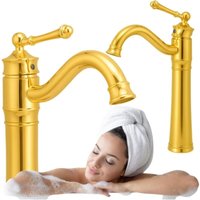 Adelita Hoher Retro Waschtischarmatur S-1088g Gold von DESCONOCIDO