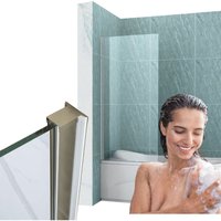 Aston Badewannenabdeckung 1-Flügelig 60x150 Fix Chrom von DESCONOCIDO