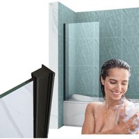 Aston Badewannenabdeckung 1-Flügelig 60x150 Fix Schwarz von DESCONOCIDO