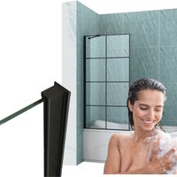 Badewannenabtrennung Madison+ 1-flügelig 80x140 Fest Schwarz von DESCONOCIDO