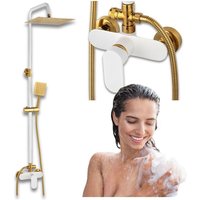 Brauseset Aufputz S-1190WG Weiß-Gold von DESCONOCIDO