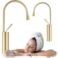 Hoher Schwenkbarer Waschtischarmatur S-1154g Gold von DESCONOCIDO