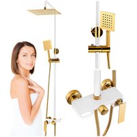 Hugo S-1132 Duschset Weiss/gold von DESCONOCIDO