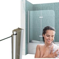 Marion Badewannenabdeckung 2-Flügelig 80x140 Beweglich Chrom von DESCONOCIDO