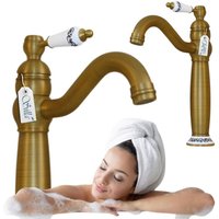 Paloma Hohe Waschtischarmatur Alt Gold Sem-1110 Retro von DESCONOCIDO
