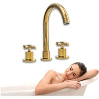 Veranni 3-Loch Sem-1106g Goldene Waschtischarmatur von DESCONOCIDO