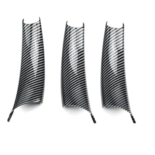 DESDEAQQSQ Auto Türgriff Für X5 E70 X6 E71 E72 2007-2014, Schwarze Kohlefaser, LHD, RHD, 3-teilige Auto-Innentürgriffabdeckungen(Carbon RHD 3 Pcs) von DESDEAQQSQ