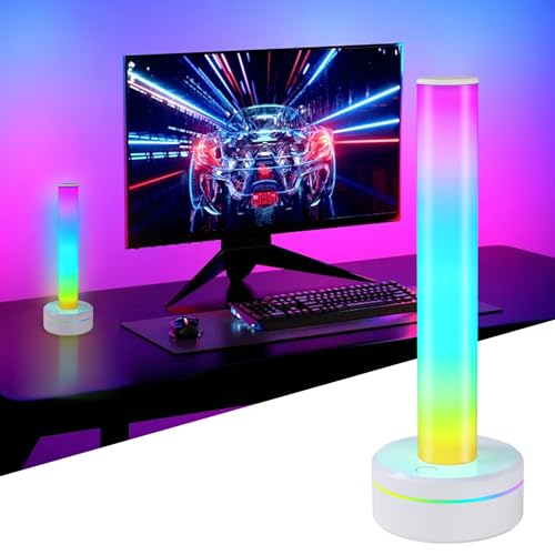 DESGNT Smart LED Lightbar,Sprach Aktiviertes Pickup Rhythmus Licht,RGB Gaming Lampe USB-Aufladung,16 Millionen Farben,Batterie Angetrieben Rhythmus Licht für PC,TV,Musik,Spielzimme. von DESGNT