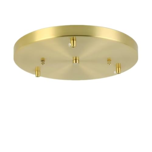 DESHOME Baldachin Lampe Messing 3-Loch Rund Deckenbaldachin Ø 35cm Kabelabdeckung Deckenrosette Metall Lampenabdeckung Decke Lampenschirm Deckendose, für Hängeleuchte Deckenleuchte DESHOME Baldachin Lampe Messing 3-Loch Rund Deckenbaldachin Ø 35cm Kabelabdeckung Deckenrosette Metall Lampenabdeckung Decke Lampenschirm Deckendose, für Hängeleuchte Deckenleuchte von DESHOME