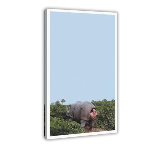 DESHVA Ace Ventura Nashorn-Poster, Leinwand-Poster, Wandkunst, Dekor, Bild, Gemälde für Wohnzimmer, Schlafzimmer, Dekoration, Rahmenstil, 40 x 60 cm von DESHVA