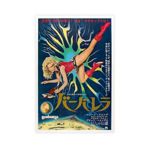 DESHVA Barbarella – Japanisches Filmposter auf Leinwand, Poster, Wandkunst, Dekor, Bild, Gemälde für Wohnzimmer, Schlafzimmer, Dekoration, ungerahmt, 20 x 30 cm von DESHVA