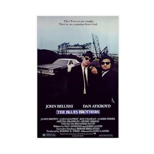 DESHVA Blues Brothers – Filmposter auf Leinwand, Poster, Wandkunst, Dekor, Bild, Gemälde für Wohnzimmer, Schlafzimmer, Dekoration, ungerahmt, 30 x 45 cm von DESHVA