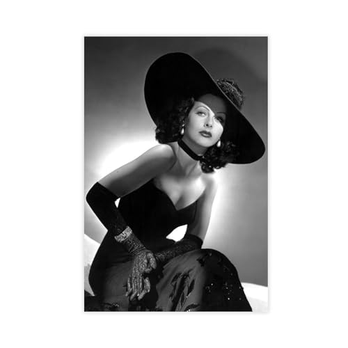 DESHVA Filmschauspieler – Hedy Lamarr Vintage-Poster, Leinwand, Poster, Schlafzimmer, Dekoration, Sport, Landschaft, Büro, Raumdekoration, Geschenk, ungerahmt, 50 x 75 cm DESHVA Filmschauspieler – Hedy Lamarr Vintage-Poster, Leinwand, Poster, Schlafzimmer, Dekoration, Sport, Landschaft, Büro, Raumdekoration, Geschenk, ungerahmt, 50 x 75 cm von DESHVA