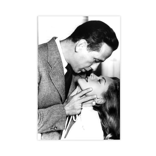 DESHVA Filmschauspieler - Lauren Bacall und Humphrey Bogart Vintage-Poster, Leinwand, Poster, Schlafzimmer, Dekoration, Sport, Landschaft, Büro, Raumdekoration, Geschenk, ungerahmt, 60 x 90 cm von DESHVA