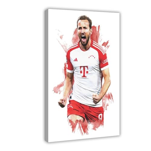 DESHVA Harry Kane – Fußballspieler-Poster, Leinwand, Poster, Schlafzimmer, Dekoration, Sport, Landschaft, Büro, Raumdekoration, Geschenk, Rahmen-Stil, 40 x 60 cm von DESHVA