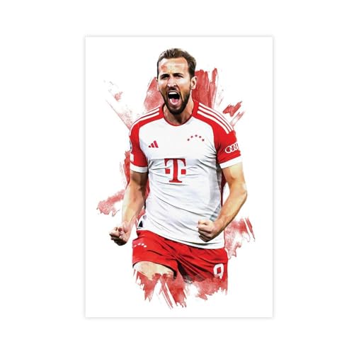 DESHVA Harry Kane – Fußballspieler-Poster, Leinwand, Poster, Schlafzimmer, Dekoration, Sport, Landschaft, Büro, Raumdekoration, Geschenk, ungerahmt, 30 x 45 cm von DESHVA