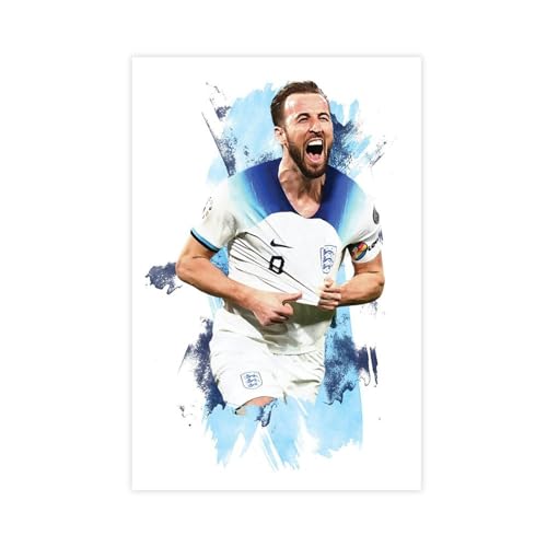 DESHVA Harry Kane – Fußballspieler-Poster, Leinwand, Poster, Schlafzimmer, Dekoration, Sport, Landschaft, Büro, Raumdekoration, Geschenk, ungerahmt, 30 x 45 cm von DESHVA