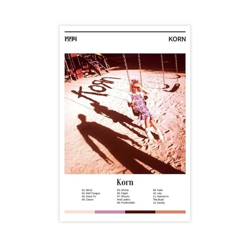 DESHVA Korn – Musikalbum-Poster, Leinwand, Poster, Wandkunst, Dekordruck, Bild, Gemälde für Wohnzimmer, Schlafzimmer, Dekoration, ungerahmt, 30 x 45 cm von DESHVA