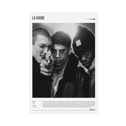 DESHVA La Haine – Filmposter auf Leinwand, Poster, Wandkunst, Dekor, Bild, Gemälde für Wohnzimmer, Schlafzimmer, Dekoration, ungerahmt, 30 x 45 cm von DESHVA