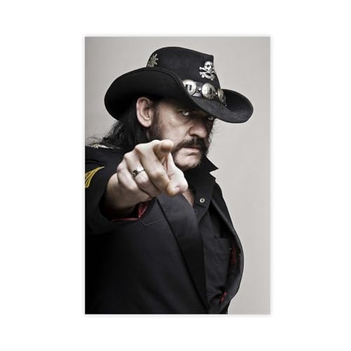 DESHVA Lemmy Kilmister Motorhead – Musikposter auf Leinwand, Poster, Wandkunst, Dekor, Bild, Gemälde für Wohnzimmer, Schlafzimmer, Dekoration, ungerahmt, 30 x 45 cm von DESHVA