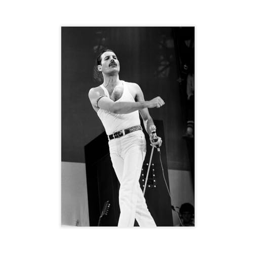 DESHVA Sänger – Freddie Mercury Vintage-Poster, Leinwand, Poster, Wandkunst, Dekor, Bild, Gemälde für Wohnzimmer, Schlafzimmer, Dekoration, ungerahmt, 30 x 45 cm von DESHVA