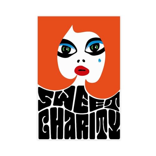 DESHVA Sweet Charity – Poster auf Leinwand, Vintage-Stil, Schlafzimmer, Dekoration, Sport, Landschaft, Büro, Raumdekoration, Geschenk, ungerahmt, 30 x 45 cm von DESHVA