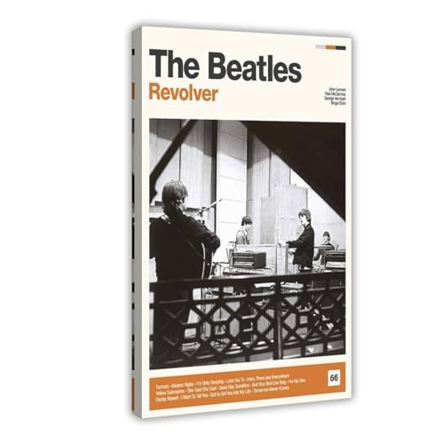 DESHVA The Beatles Revolver – Vintage-Musikposter auf Leinwand, Schlafzimmer, Dekoration, Sport, Landschaft, Büro, Raumdekoration, Geschenk, Rahmenstil, 40 x 60 cm von DESHVA