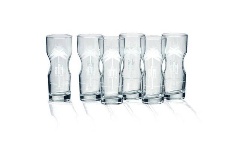 Mixcompany Longdrinkglas Afri-Cola Exclusive-Tumbler 0,4l Contour Glas Gläser Set - 6x Gläse von Mixcompany