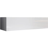 Design Ameublement - Lowboard TV-Schrank Fernsehtisch Hängend tv Möbel TV-Ständer 1 Falltür Weiß Glanz Modell Aitana M1 120x30x40cm von DESIGN AMEUBLEMENT