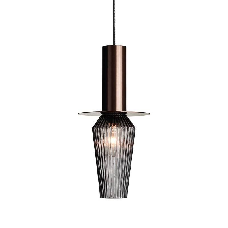Hängeleuchte Harakiri, braun/rauchgrau von DESIGN BY US
