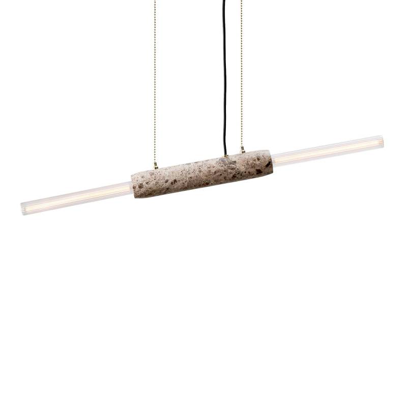 Hängeleuchte Limbo, Marmor, braun, 2-flg., höhenverstellbar von DESIGN BY US