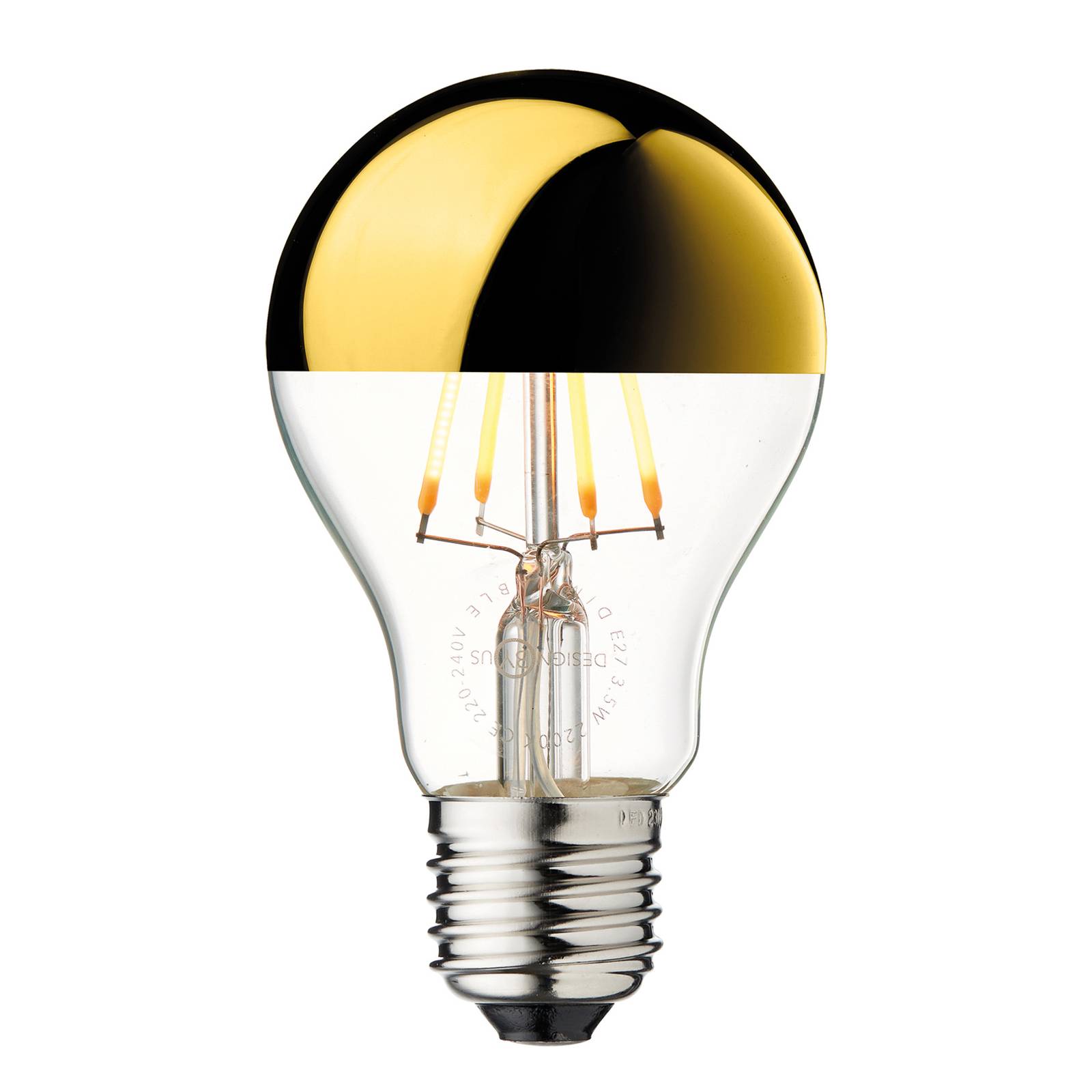 LED-Kopfspiegellampe Arbitrary E27 gold 3,5W 2700K dimmbar von DESIGN BY US