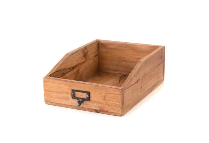 DESIGN DELIGHTS Aufbewahrungsbox DOKUMENTENABLAGE "CARTA", Altholz massiv, 33x24x12 cm (TxBxH), Holza von DESIGN DELIGHTS