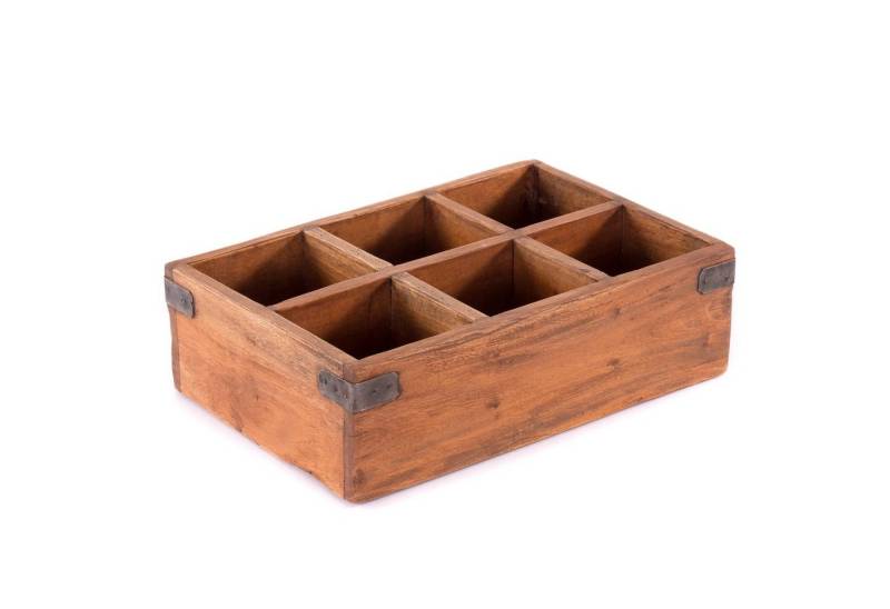 DESIGN DELIGHTS Aufbewahrungsbox STIFTEHALTER "LARGO", Altholz massiv, 6 Fächer, rustikale Stiftebox von DESIGN DELIGHTS