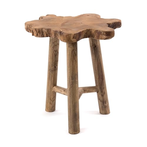 DESIGN DELIGHTS BEISTELLTISCH Tree | Mahagoni, 50 cm | Baumscheibe Pflanzentisch, Couchtisch, Blumenhocker, Baumstamm Holzhocker von DESIGN DELIGHTS