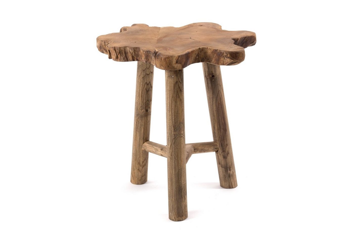 DESIGN DELIGHTS Beistelltisch BEISTELLTISCH "TREE", Mahagoni, 50x40 cm, Natur Pflanzenhocker von DESIGN DELIGHTS