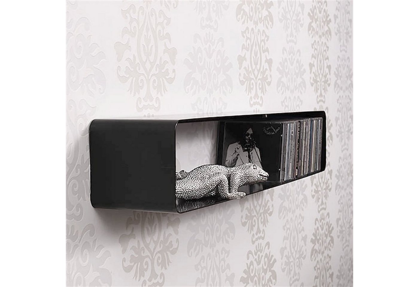 DESIGN DELIGHTS CD-Regal RETRO DESIGN CD REGAL "CUBE", 120cm, Metall, Wandregal für 100CDs, F DESIGN DELIGHTS CD-Regal RETRO DESIGN CD REGAL "CUBE", 120cm, Metall, Wandregal für 100CDs, F von DESIGN DELIGHTS