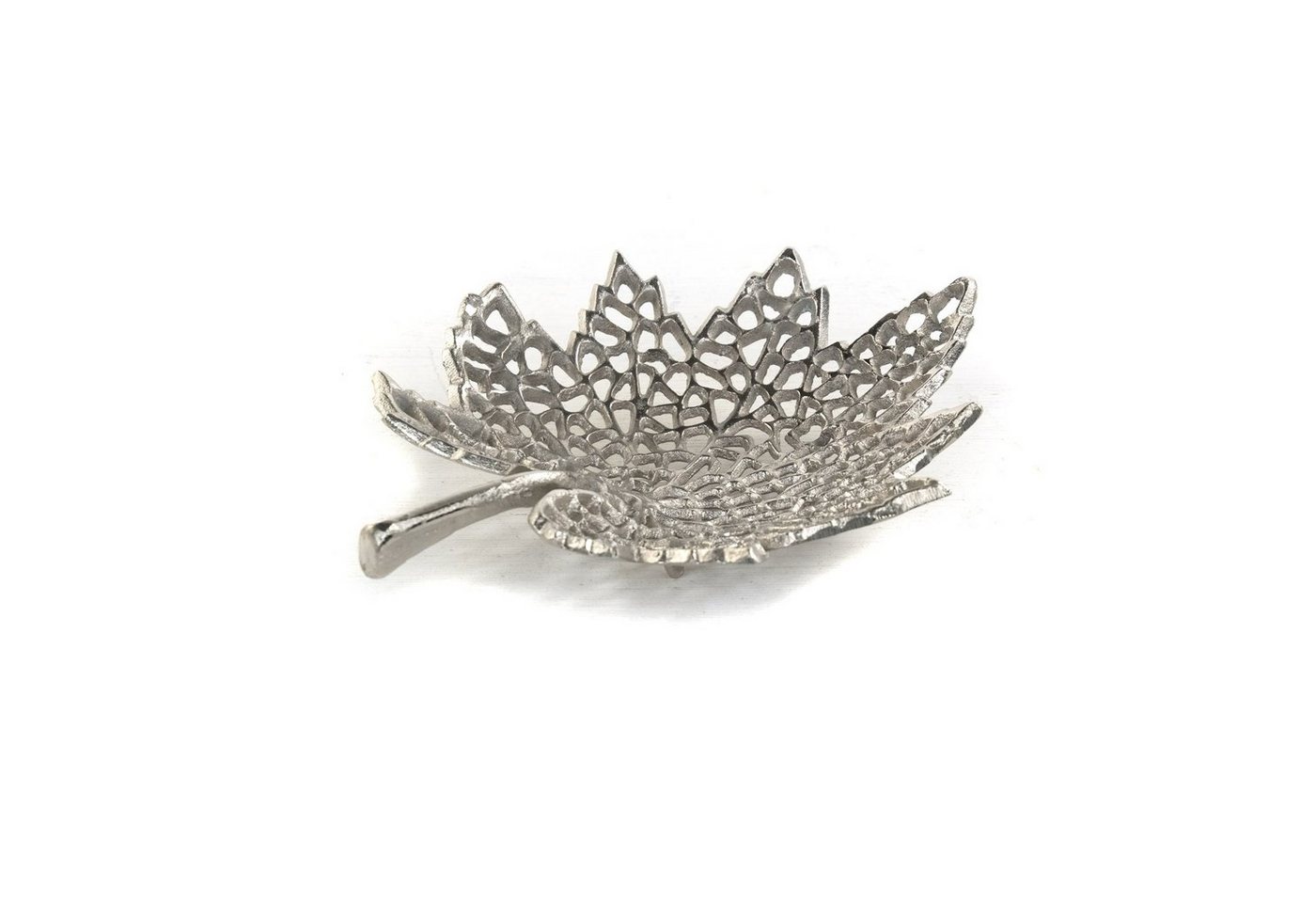 DESIGN DELIGHTS Dekoschale BLATT SCHALE "LEAF", 2 Größen, Metall, Dekoschale silber, Muster: k von DESIGN DELIGHTS