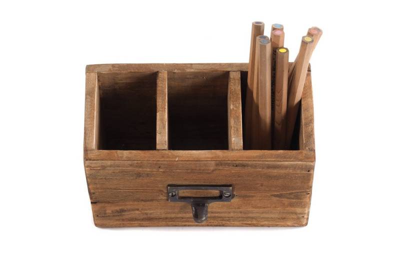 DESIGN DELIGHTS Dekoschale STIFTEHALTER "BOX 18", Altholz massiv, 19x12 cm (BxH), Stiftebox von DESIGN DELIGHTS