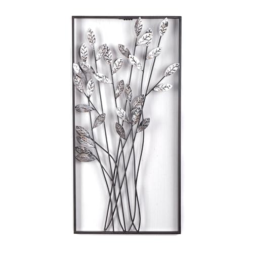 DESIGN DELIGHTS EINZIGARTIGE WANDDEKO ZWEIGE | Metall, 62 cm, Silber/braun | Wanddekoration Blumen von DESIGN DELIGHTS